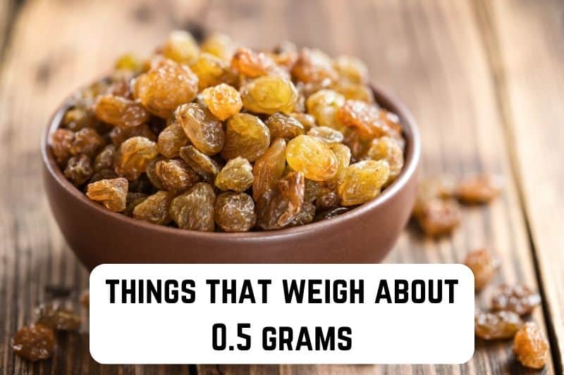 things that weigh half gram
